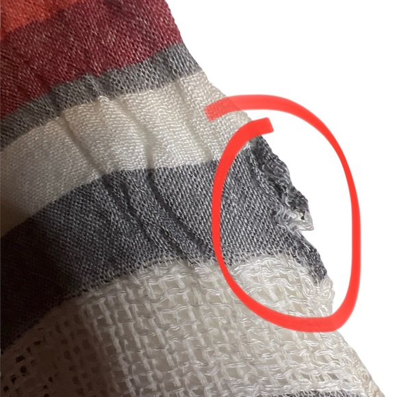 Striped Knit Poncho - Picture 3 of 3